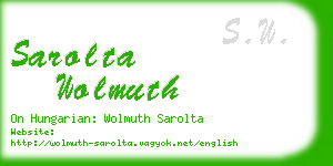 sarolta wolmuth business card